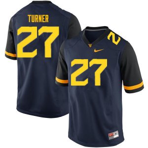 Men's West Virginia Mountaineers NCAA #27 Tacorey Turner Navy Authentic Nike Stitched College Football Jersey OV15E22UF